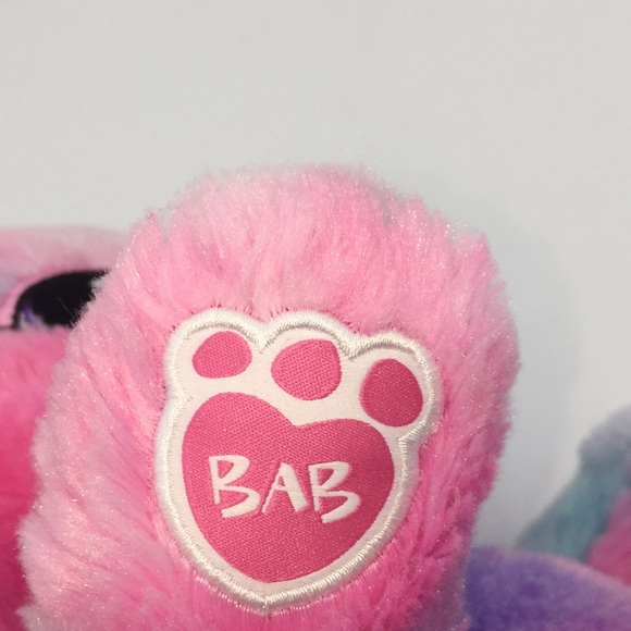 Build A Bear Cotton Candy Bear Pastel Swirl Plush Stuffed Animal BAB Hea… - Picture 4 of 11